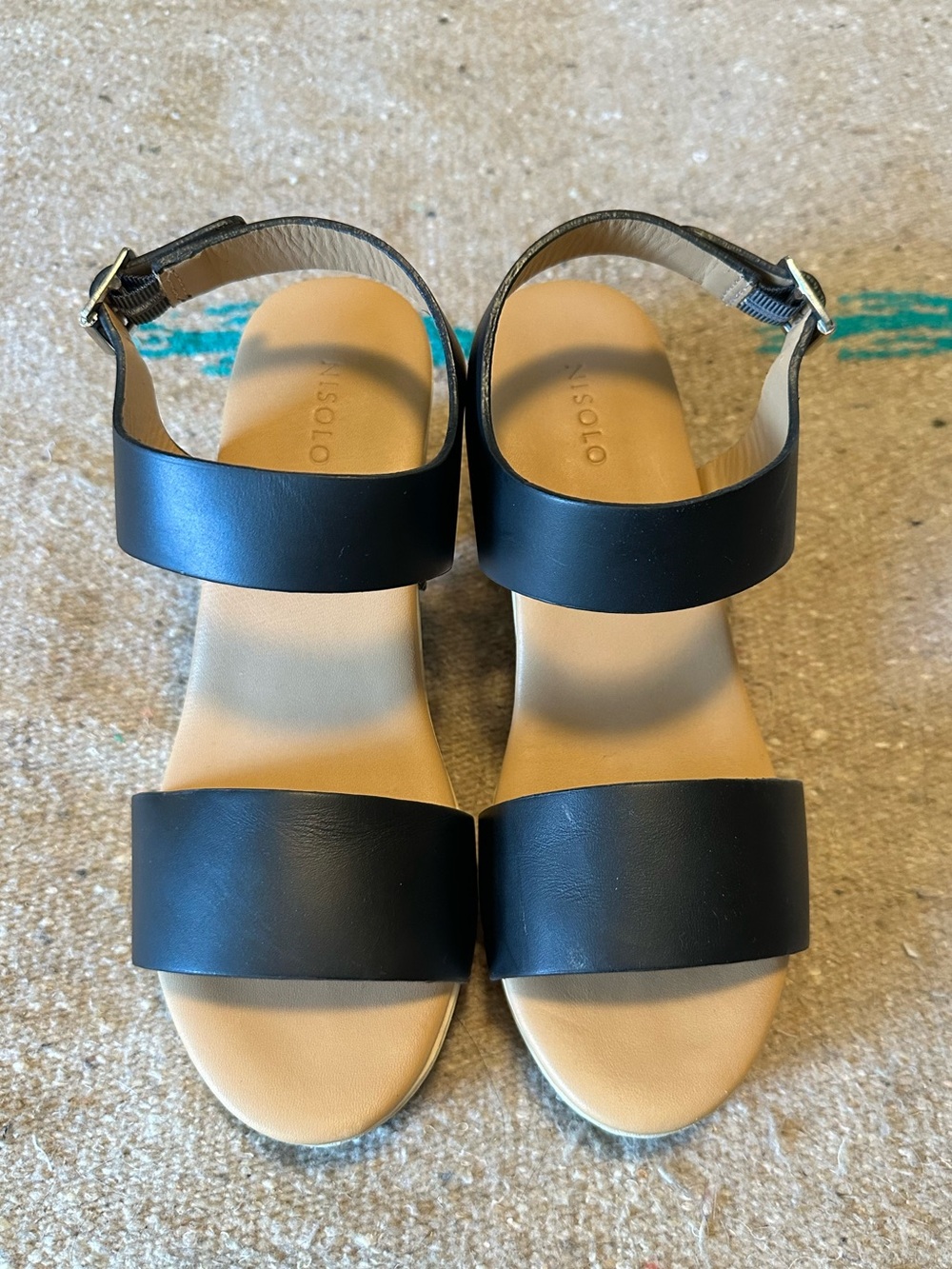 Women's Nisolo Black Leather Ankle-Strap Sandals